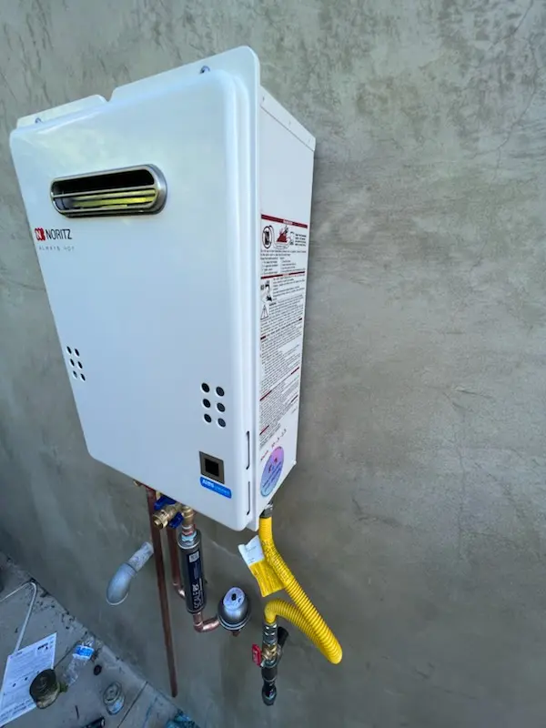 Tankless water heater installation for Gause homes